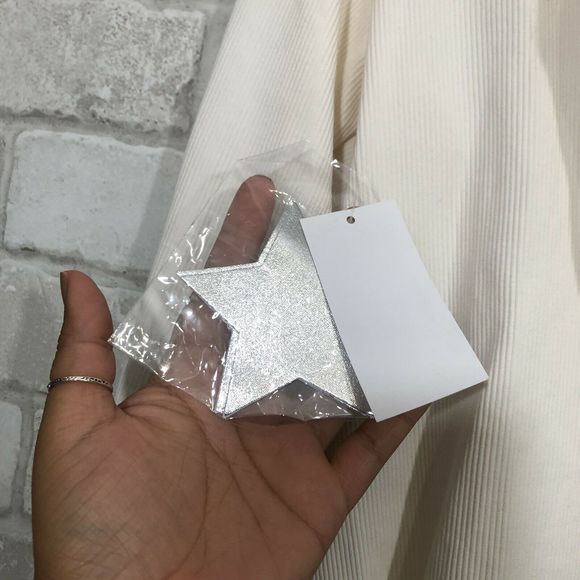 Ribbed Ivory Long Sleeve Henley Thong Bodysuit - Picture 8 of 11